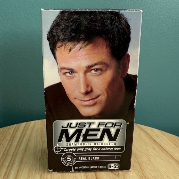 Just For Men Shampoo-In Haircolor Real Black H-55 - Picture 1 of 3